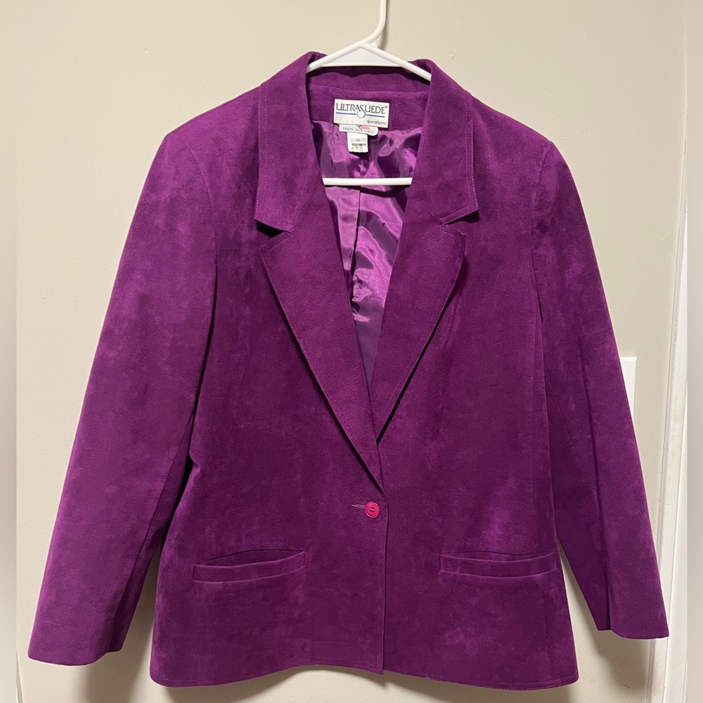 Vintage purple suede blazer